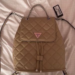 COPY - GUESS CARAMEL QUILTED BACKPACK